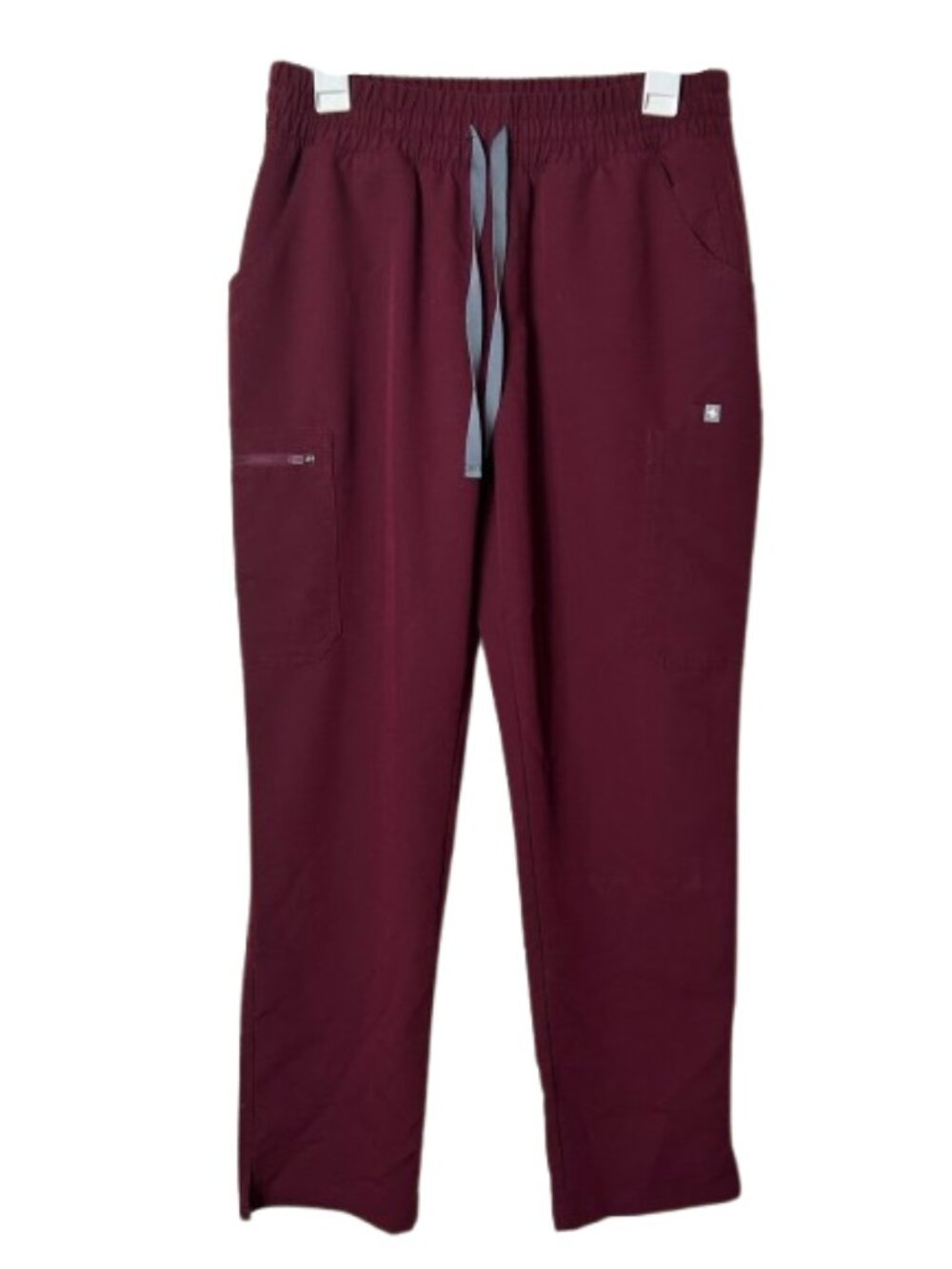 Figs burgundy red yola scrub bottoms womens M petite